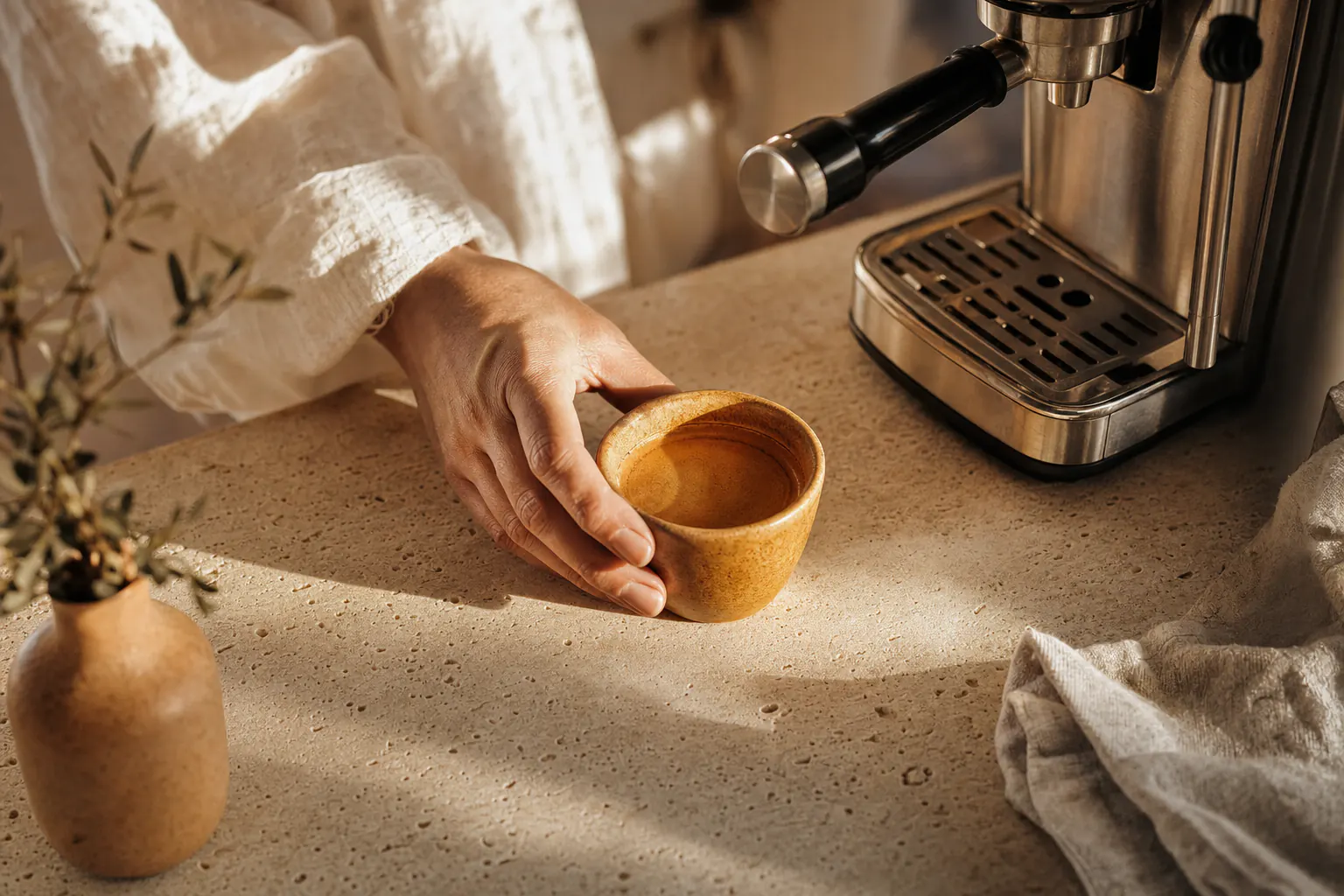 A slow morning with freshly made espresso